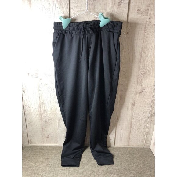 Yogi Pace Womens Jogger Pants Size Small Black Fleece Lined Leggings Pockets - Picture 2 of 6